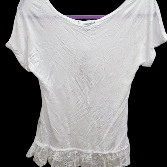 NWT Eye Candy White Star Embellished Women's Top Sz Med & Lg - Picture 5 of 5
